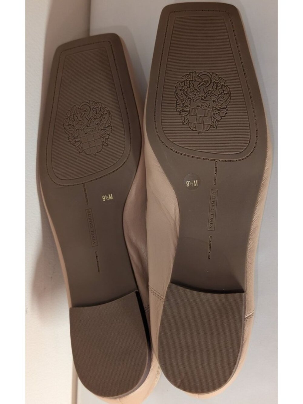NEW Vince Camuto Leather Ballet Flat Square Toe with Bow, Camel, Size 9.5 - Picture 10 of 11